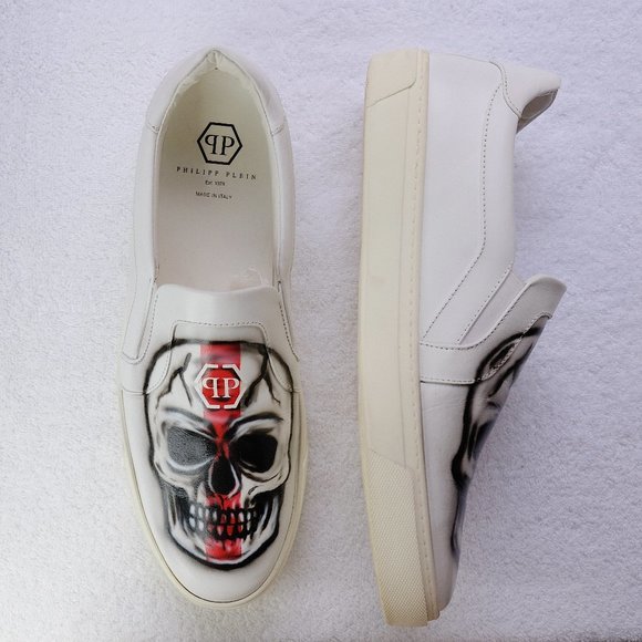 Philipp Plein Other - PHILIPP PLEIN SLIP ON AIRBRUSH SKULL